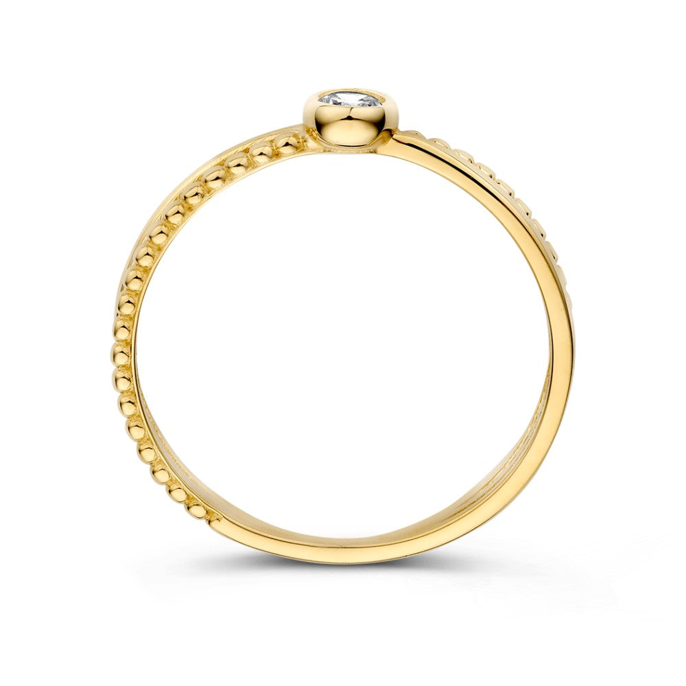 Anillo oro amarillo circonita