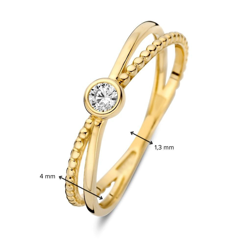 Anillo oro amarillo circonita