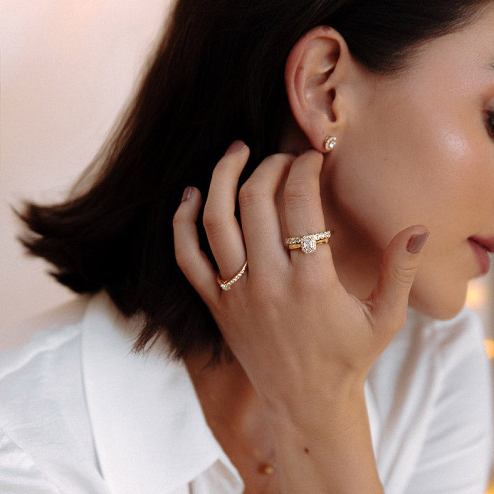 Anillo Ivy 0,66 crt. oro blanco