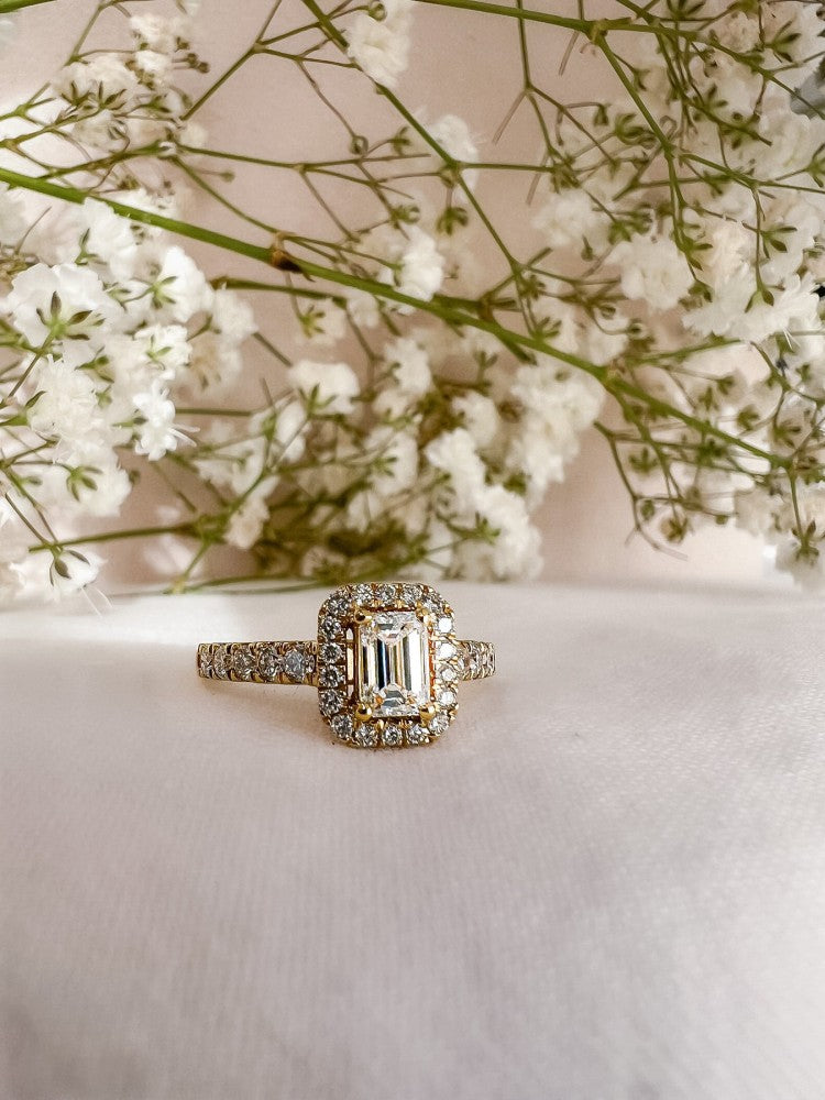 Anillo Ivy royal 1,00 crt. oro amarillo