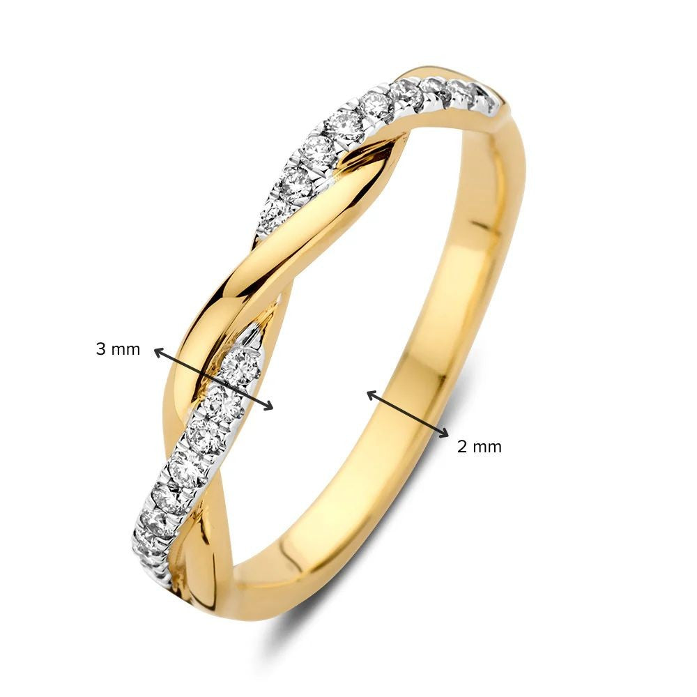 Anillo Jackie 0,15 crt. oro amarillo