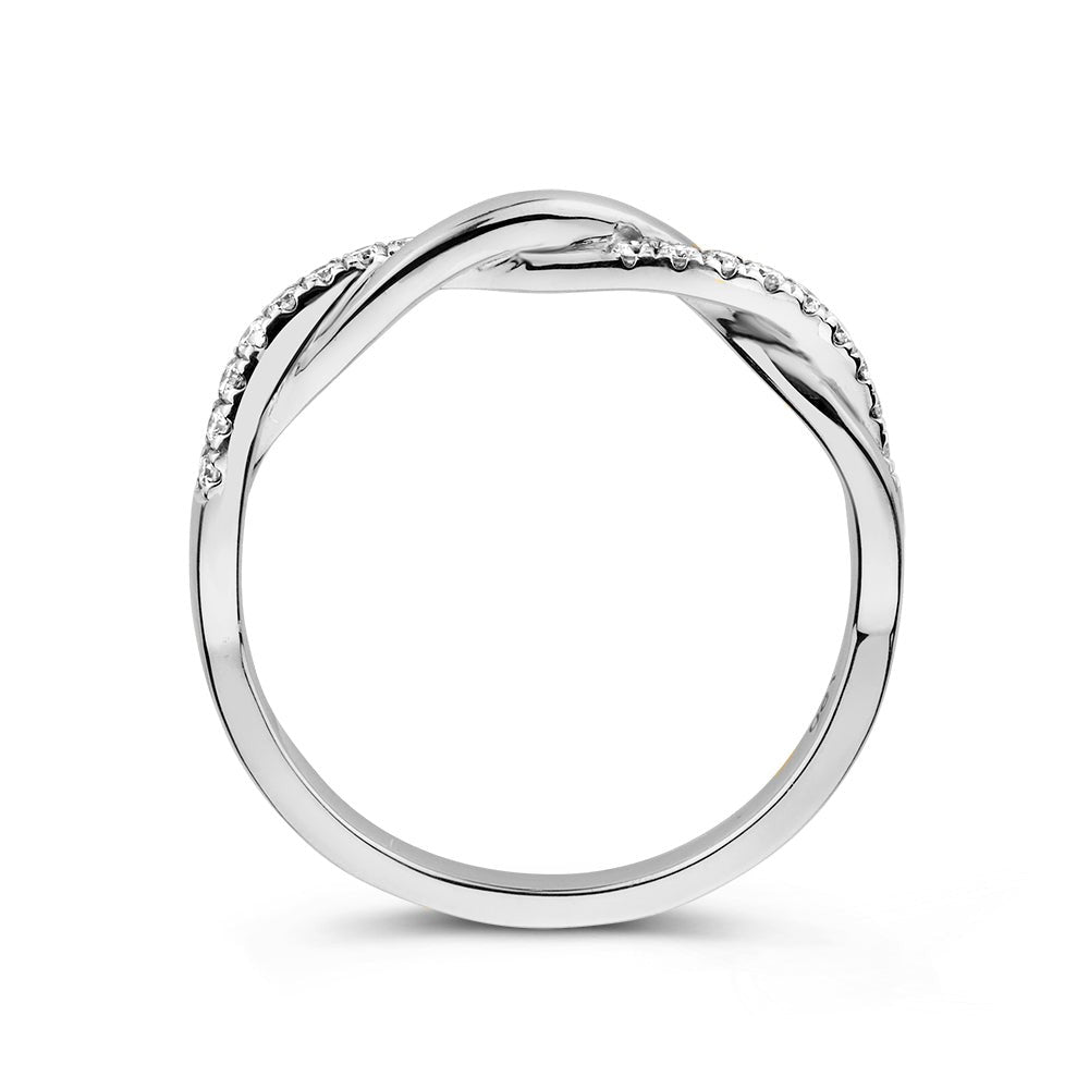 Anillo Jackie 0,15 crt. oro blanco