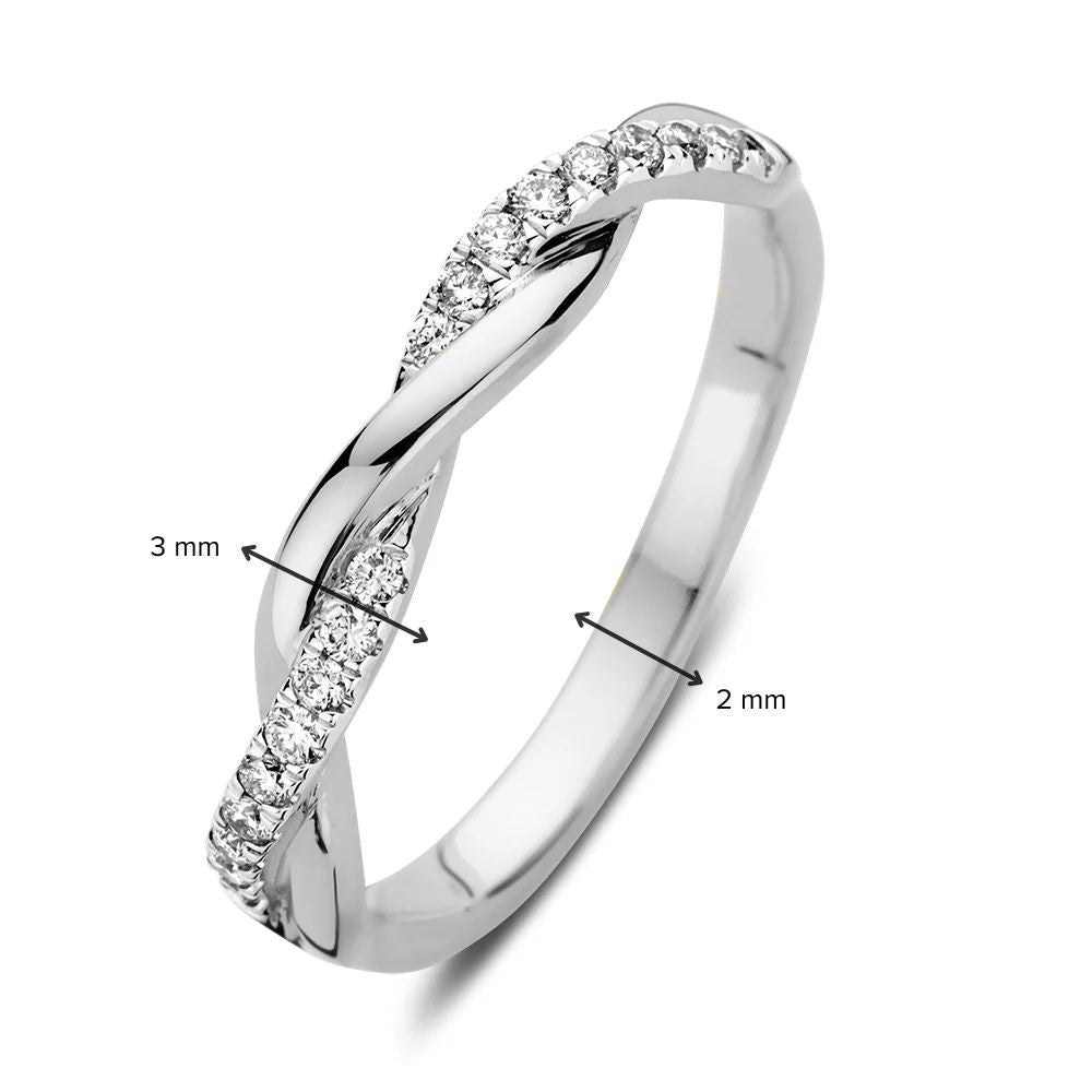 Anillo Jackie 0,15 crt. oro blanco