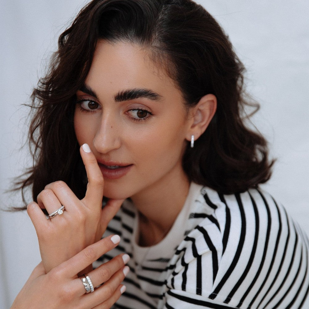 Anillo Jess 6mm oro blanco