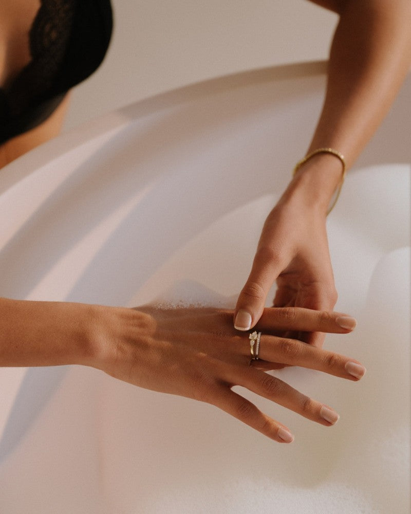 Anillo Lize 0,90 crt. oro blanco