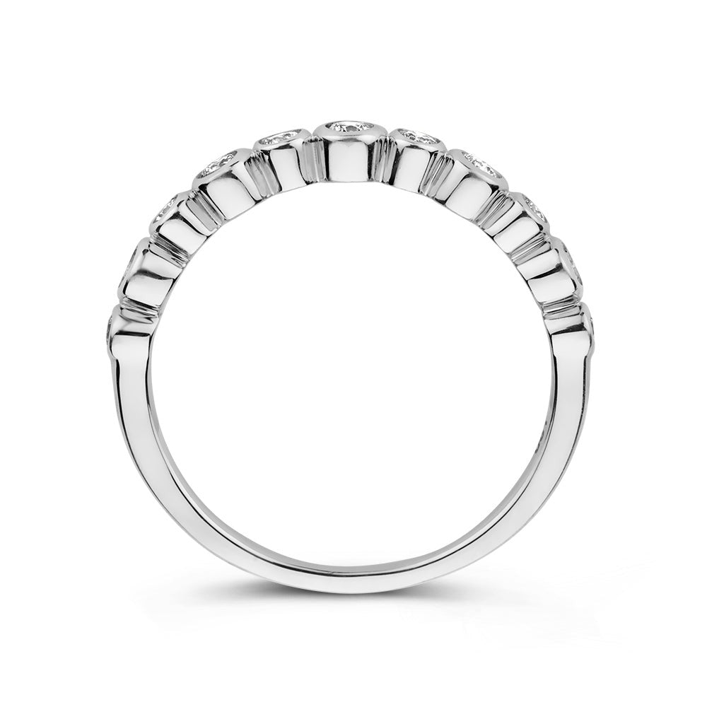 Anillo Luna 0,31 crt. oro blanco