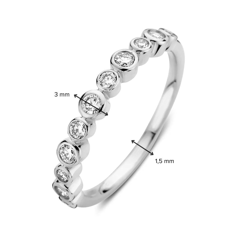 Anillo Luna 0,31 crt. oro blanco
