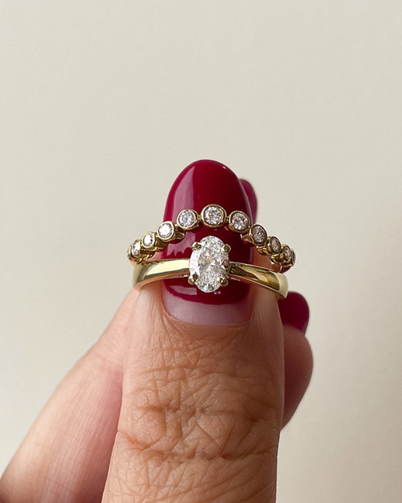 Anillo Luna wave 0,26 crt. oro amarillo