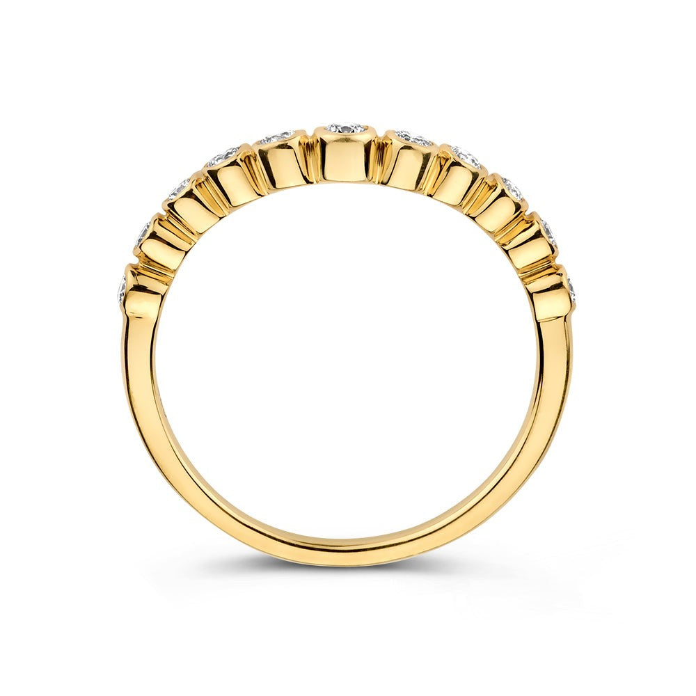 Anillo Luna wave 0,26 crt. oro amarillo