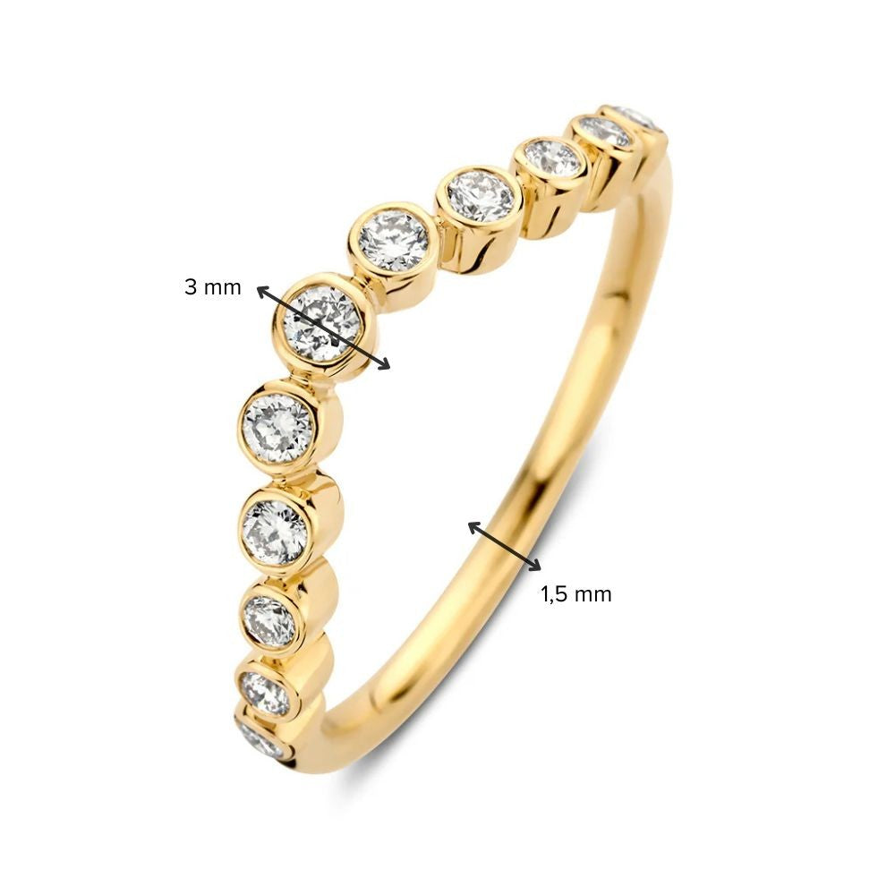 Anillo Luna wave 0,26 crt. oro amarillo