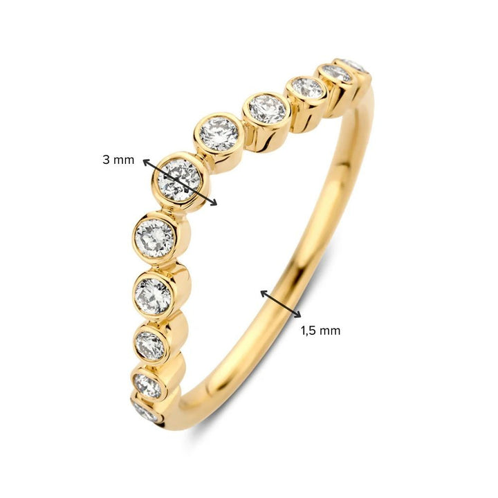 Ring Luna wave 0,26 crt. geelgoud