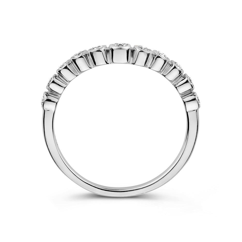 Anillo Luna wave 0,26 crt. oro blanco
