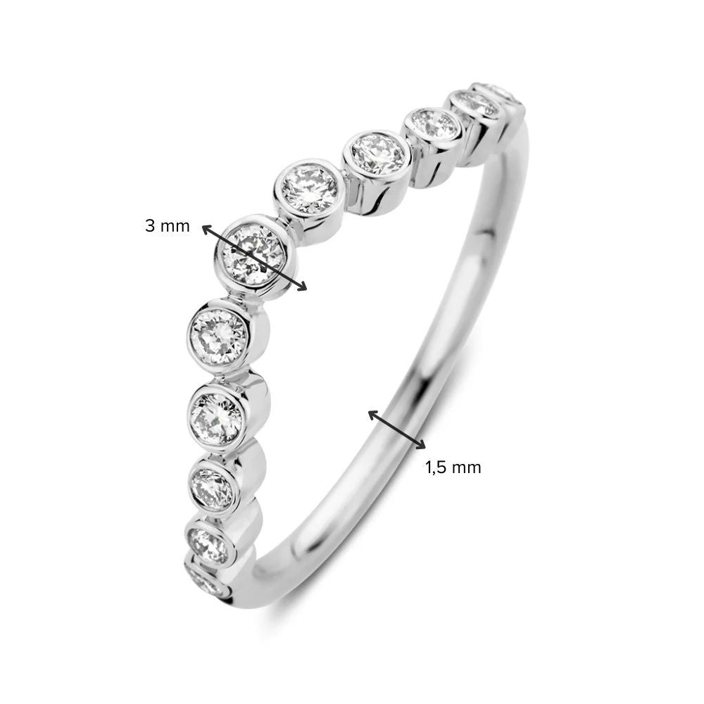 Anillo Luna wave 0,26 crt. oro blanco
