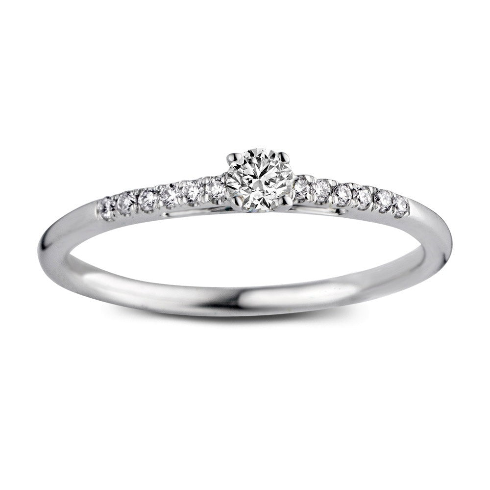 Anillo Mary 0,20 crt. oro blanco