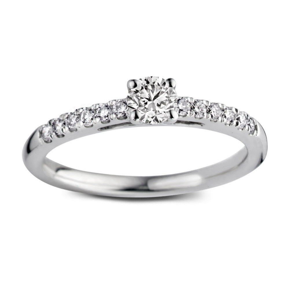 Anillo Mary 0,50 crt. oro blanco