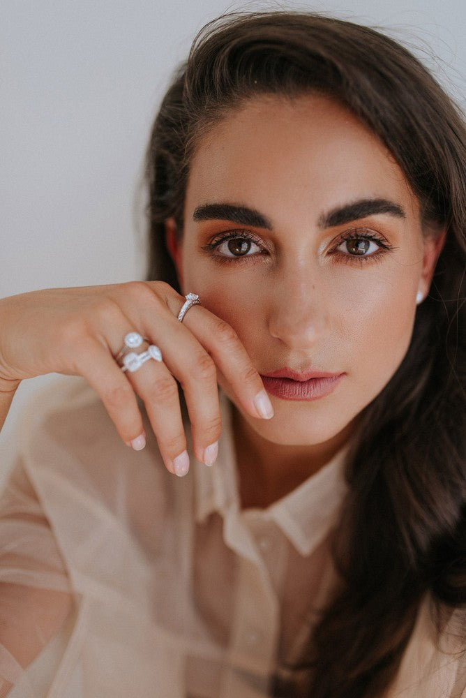 Anillo Mary 0,80 crt. oro blanco