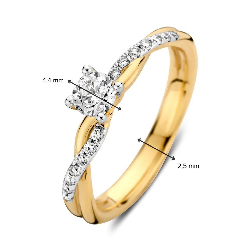 Anillo Mia 0,41 crt. oro amarillo