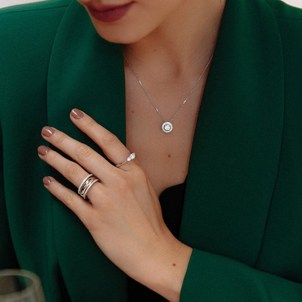 Anillo Millie 0,20 crt. oro blanco