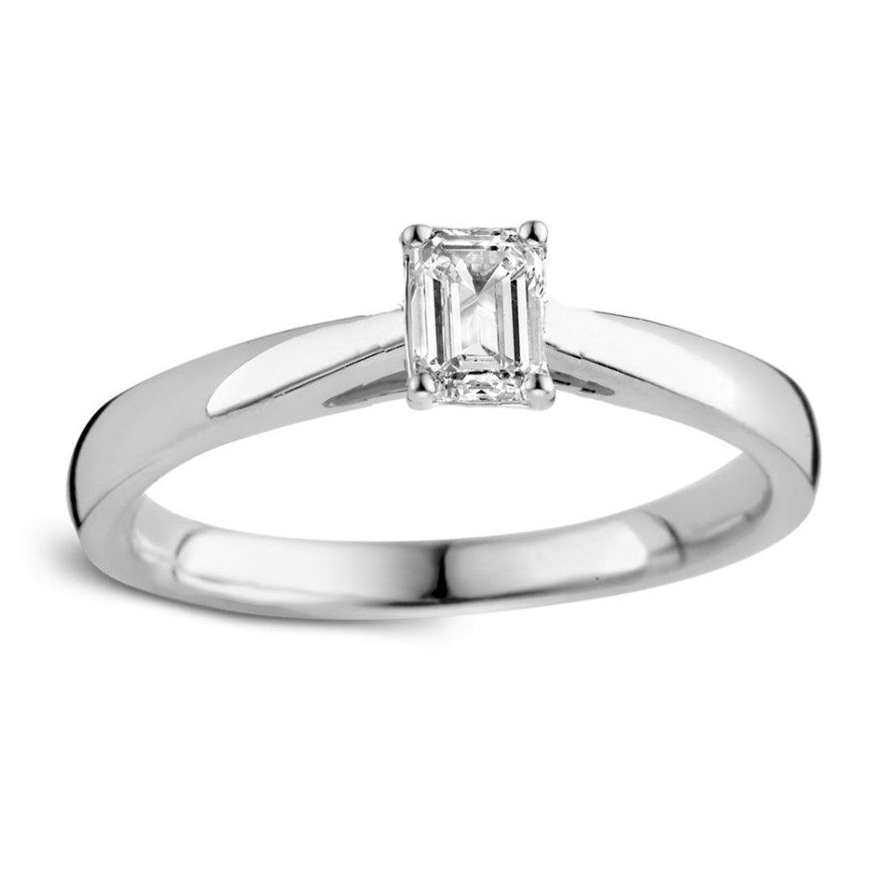 Anillo Nora 0,30 crt. oro blanco