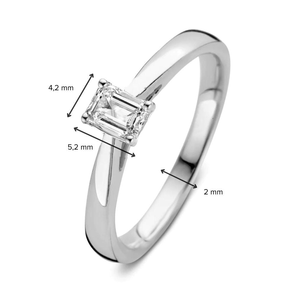 Anillo Nora 0,30 crt. oro blanco