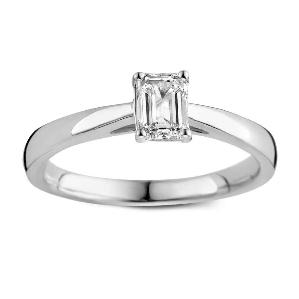 Anillo Nora 0,50 crt. oro blanco
