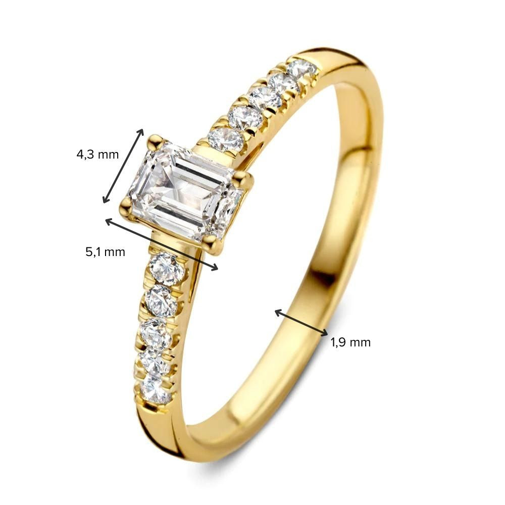 Anillo Nora Royal 0,48 crt. oro amarillo