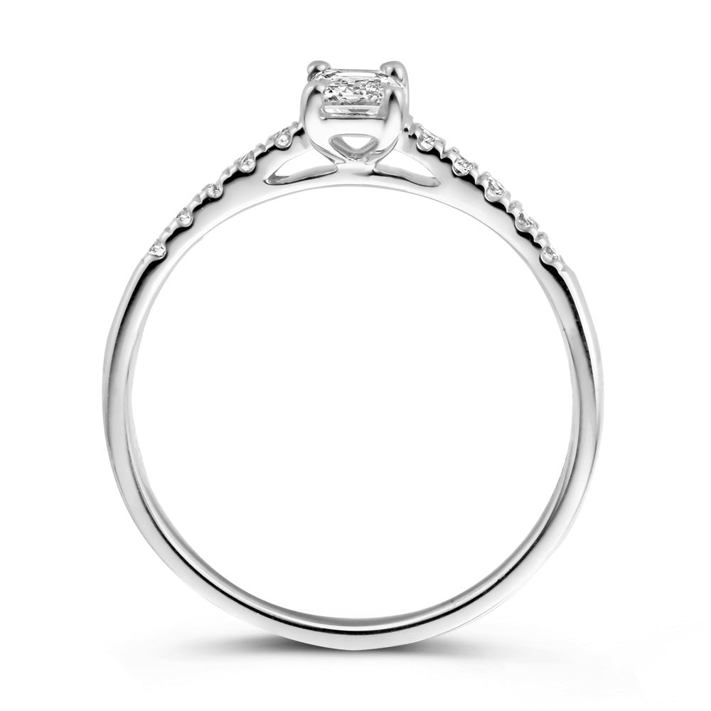 Anillo Nora Royal 0,48 crt. oro blanco