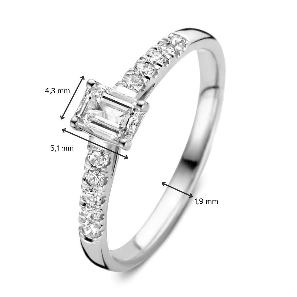 Anillo Nora Royal 0,48 crt. oro blanco