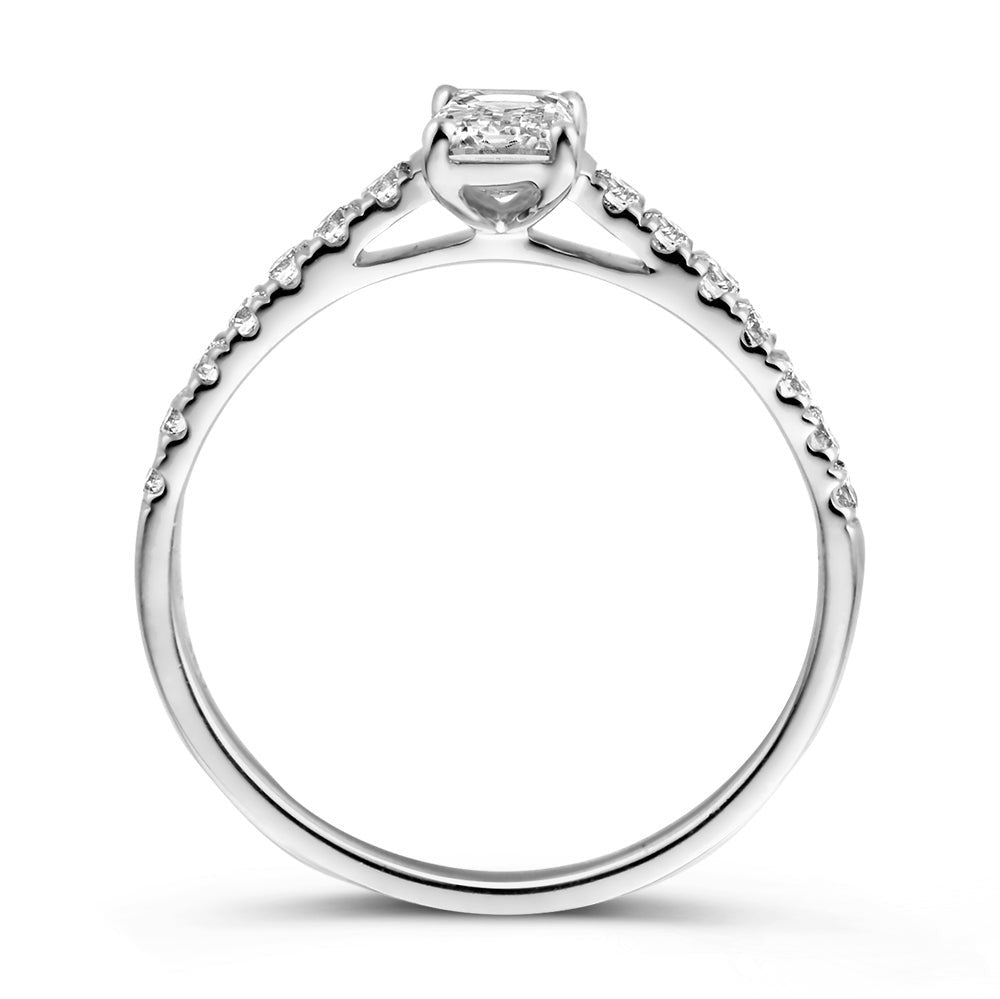 Anillo Nora Royal 0,75 crt. oro blanco