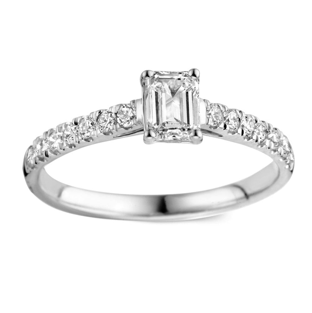 Anillo Nora Royal 0,75 crt. oro blanco