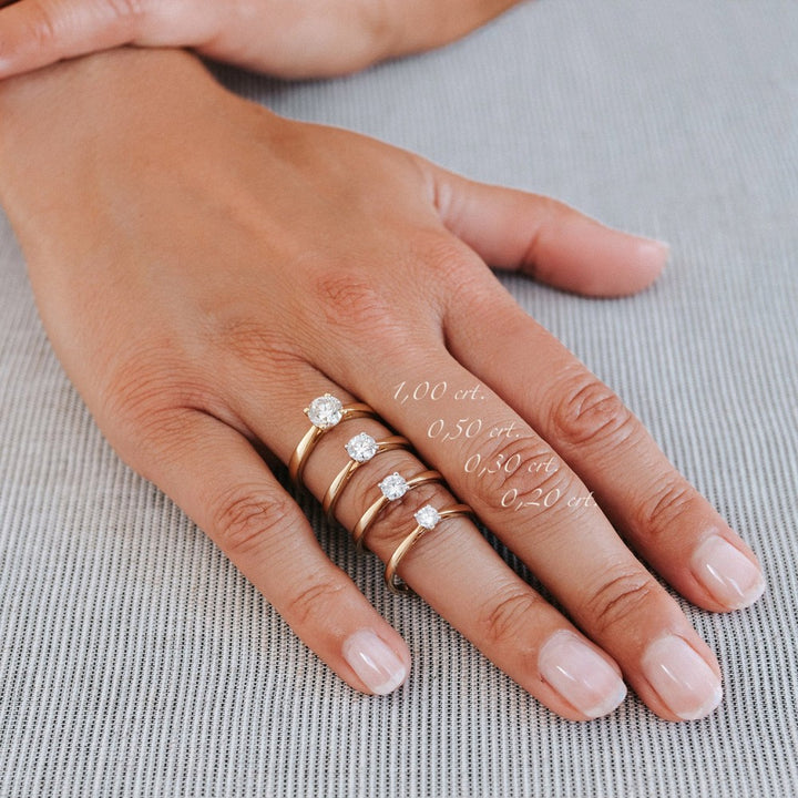 Ring Olivia 0,20 crt. witgoud