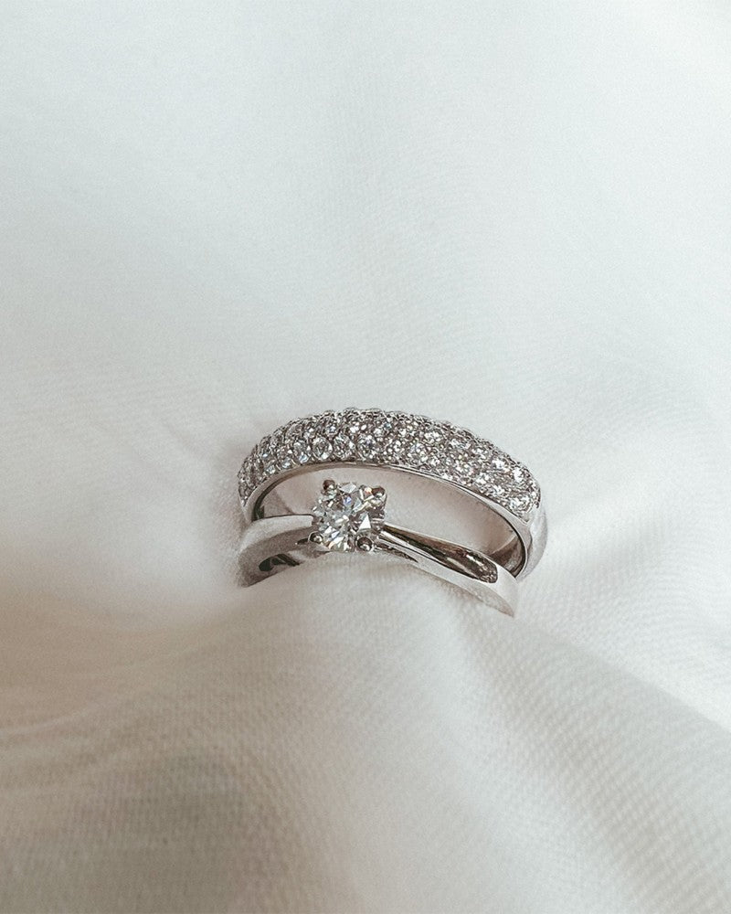 Anillo Olivia 0,30 crt. oro blanco