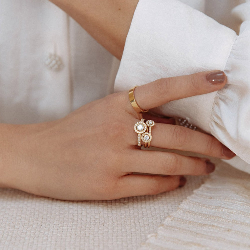 Anillo Sam 4mm oro blanco