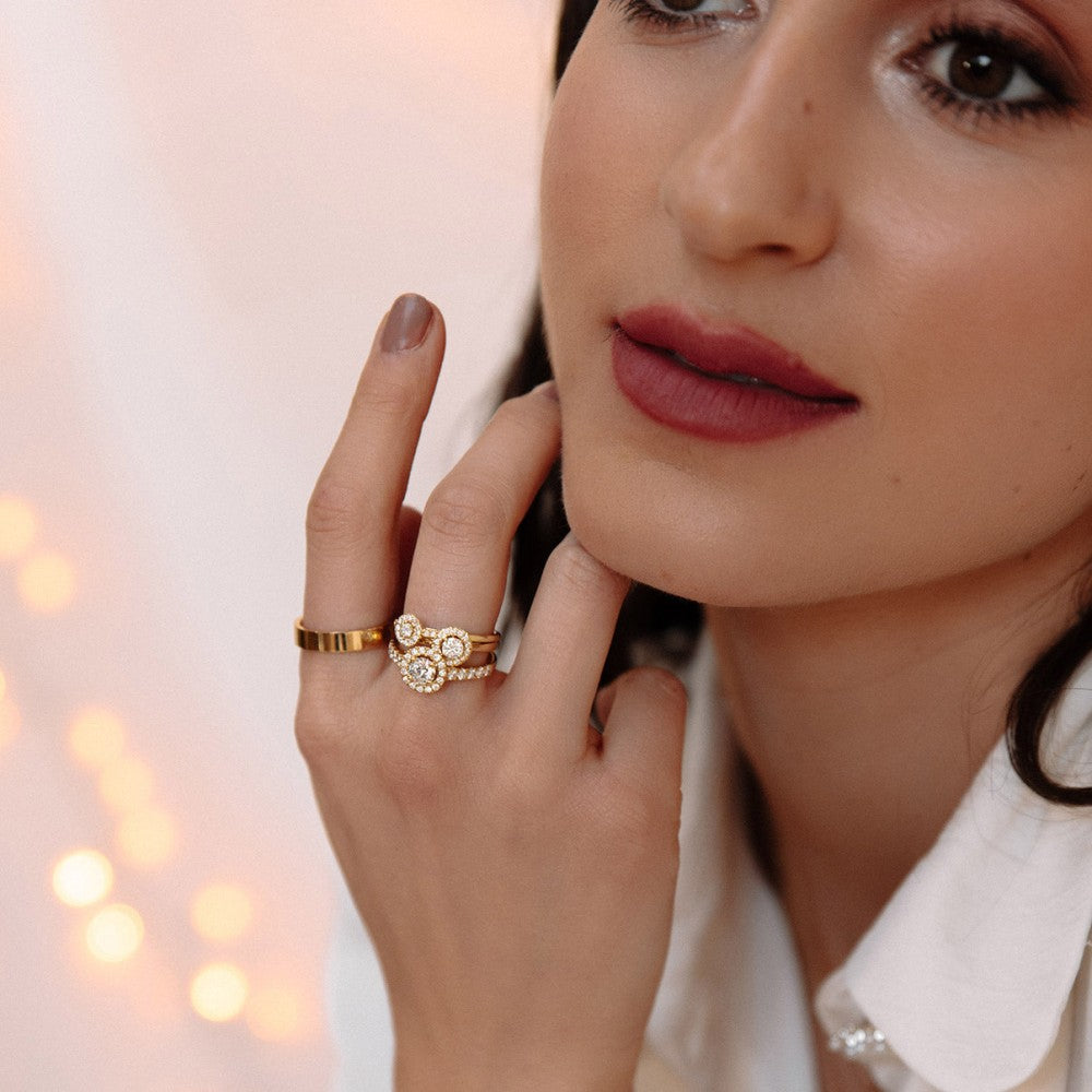 Anillo Sam 4mm oro blanco