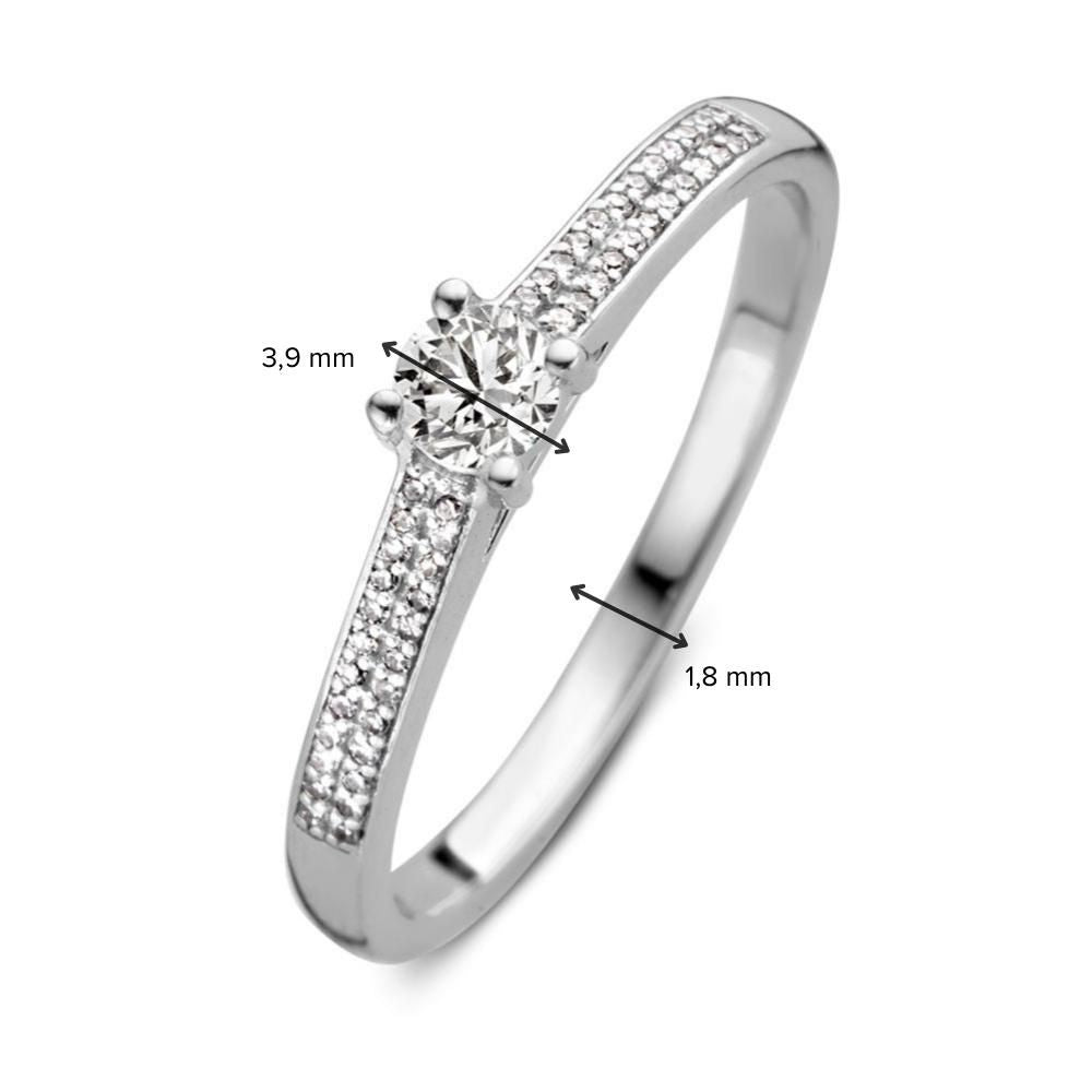 Anillo oro blanco brillante 0.27 crt.
