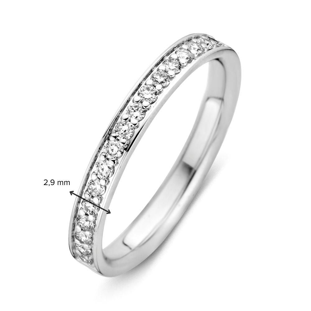 Anillo de oro blanco elegante con diamante brillante – 0.27 ct