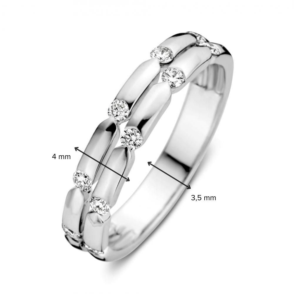 Anillo de oro blanco con brillante 0.29 crt.