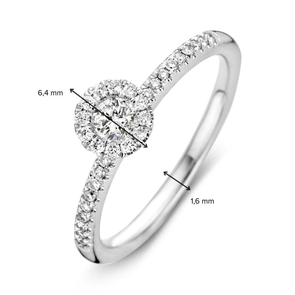 Anillo de oro blanco con diamante y sutil elegancia – 0,35 crt