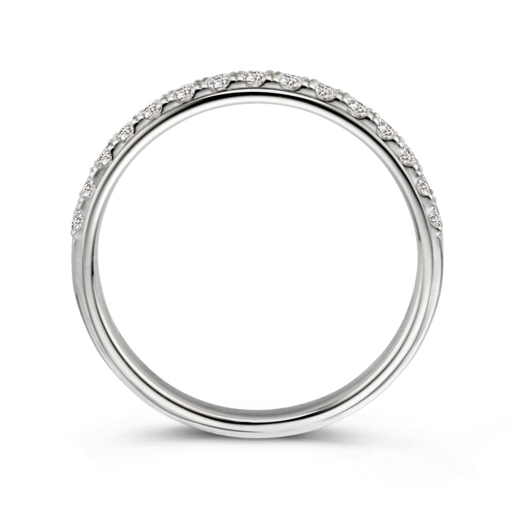 Exquisito Anillo de Oro Blanco con Diamante y Montura Brillante de 0.36 crt.