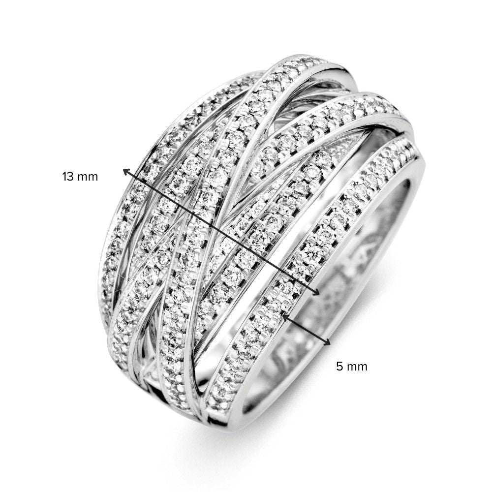 Anillo oro blanco brillante 0.68 crt.