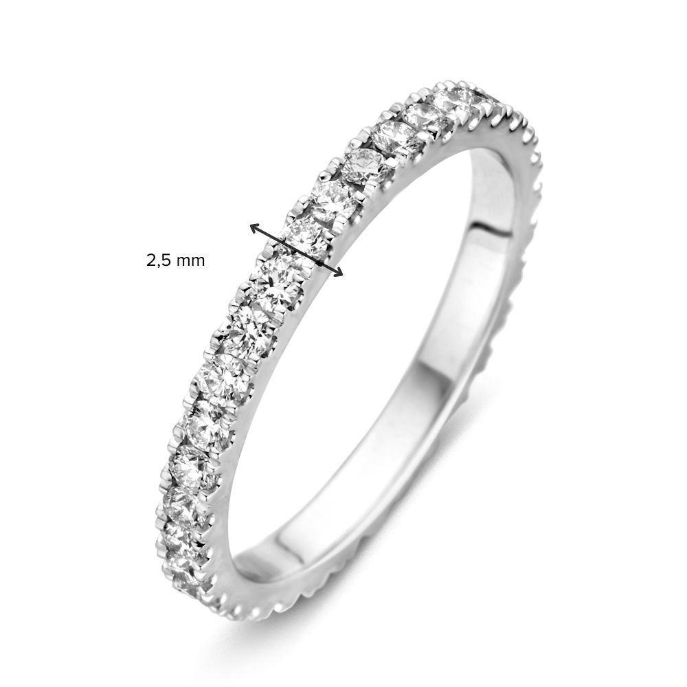 Anillo oro blanco brillante 0.76 crt. ( alrededor )