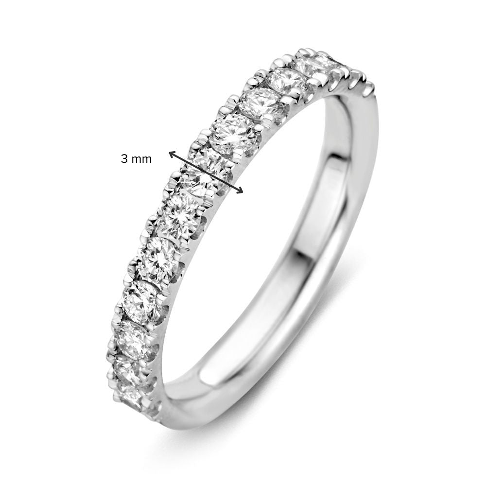 Anillo de oro blanco de 14 quilates con diamantes