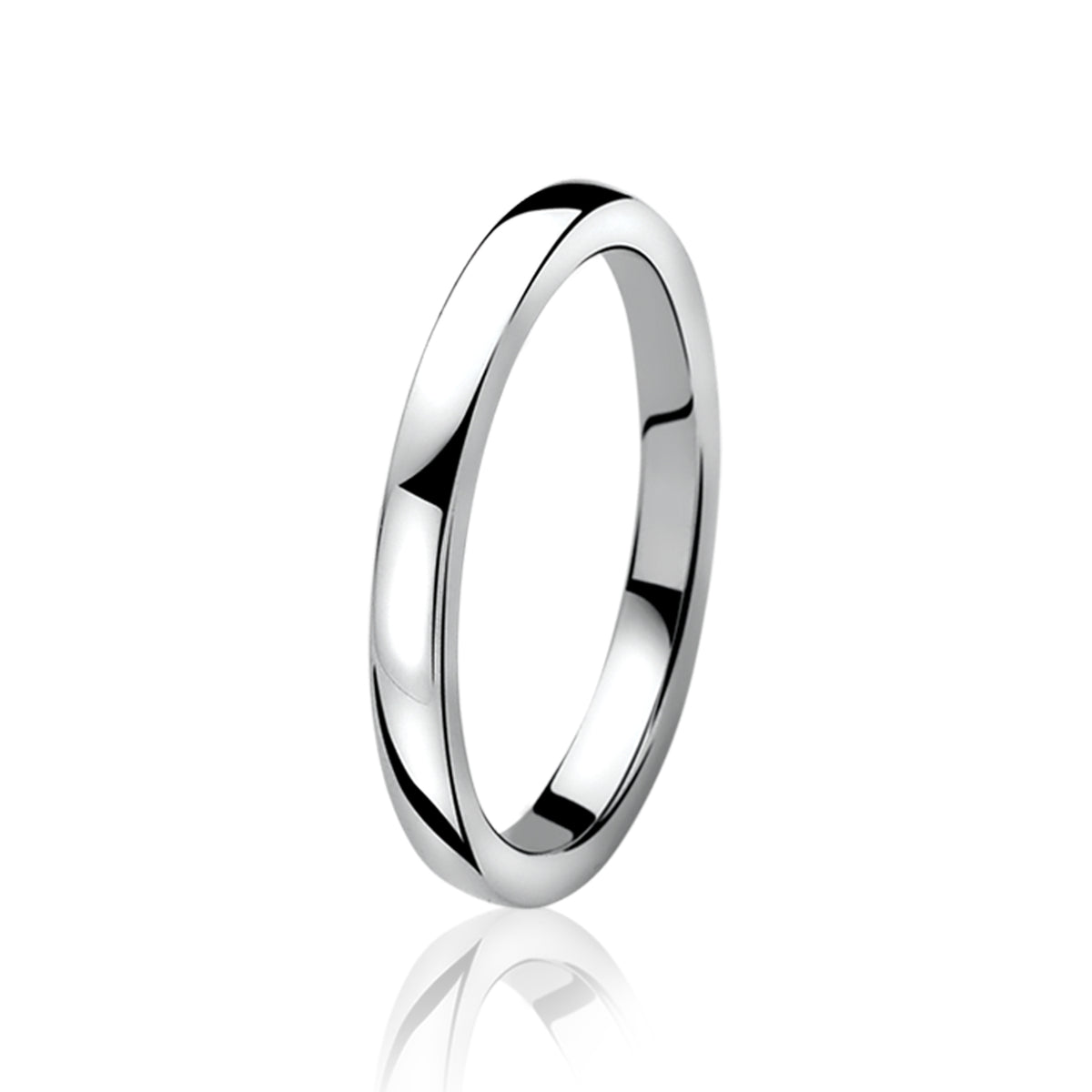 Anillo de plata con un diseño liso y brillante, forma circular y acabado pulido.