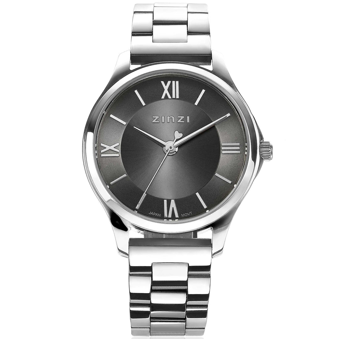 Zinzi Zilverkleurig Horloge Staal Ziw1224