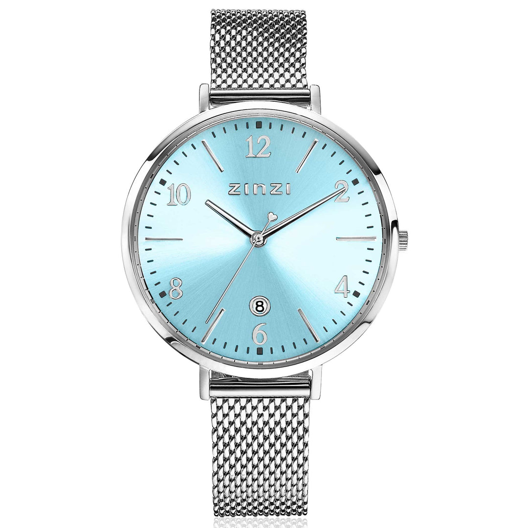 Zinzi Zilverkleurig Horloge Staal Ziw1445