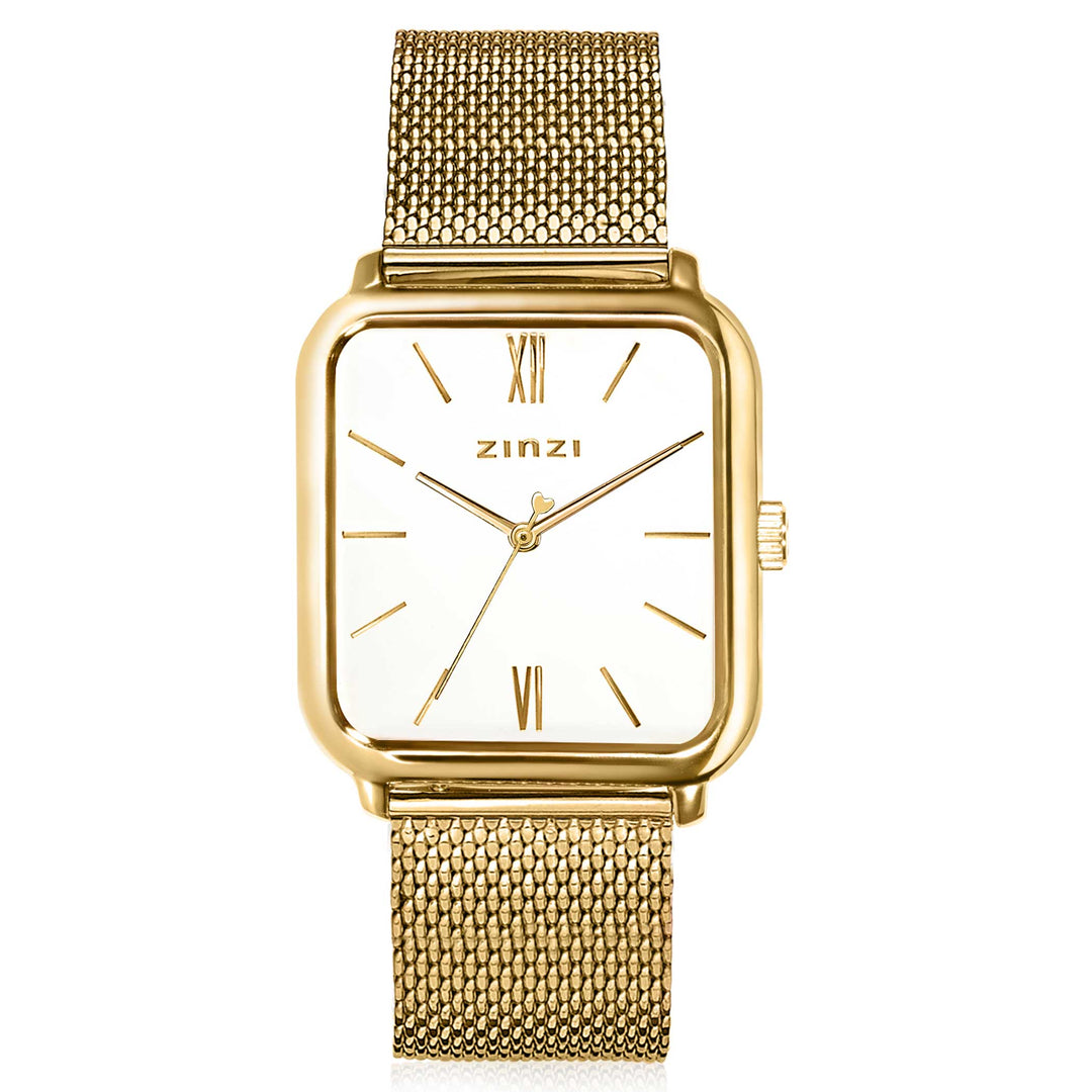 Zinzi Geelgoudkleurig Horloge Gold Plated Ziw807 M