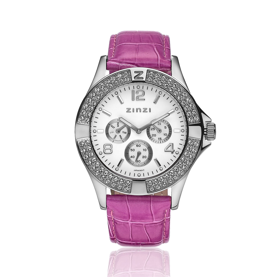 Zinzi Zilverkleurig Horloge Staal Uno9