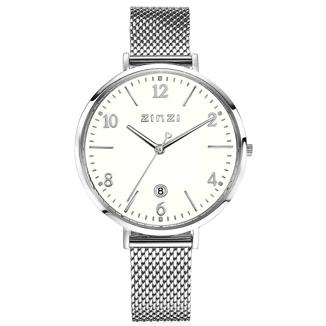 Zinzi Zilverkleurig Horloge Staal Ziw1406