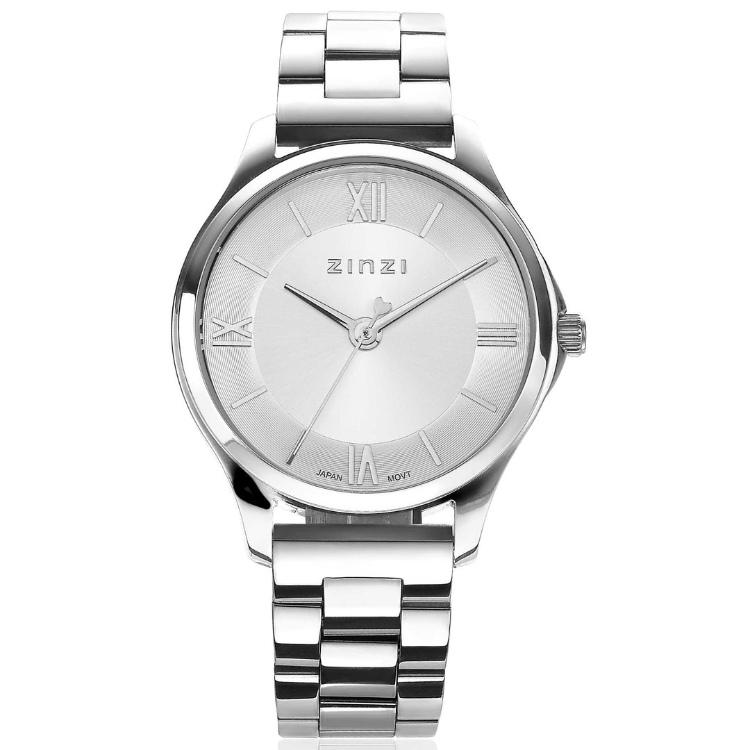 Zinzi Zilverkleurig Horloge Staal Ziw1202