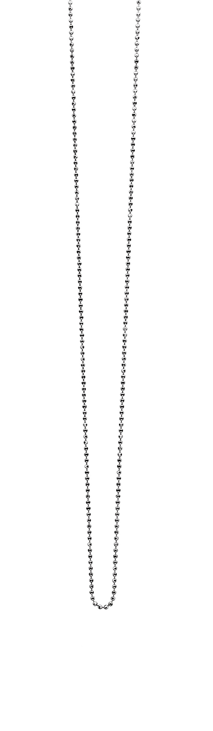 cadena de plata con eslabones en forma de estrella.
